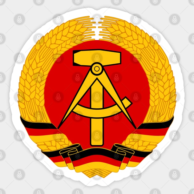 East German Coat of Arms - German Democratic Republic, Soviet Union, Historical Sticker by SpaceDogLaika